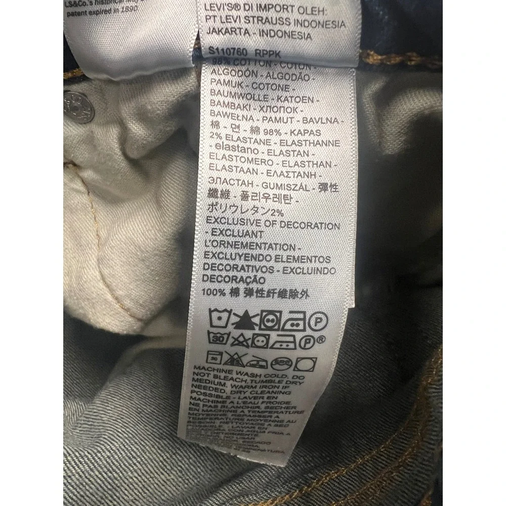 Levis‎ 514 Straight Fit Jeans Mens 40x32 Blue Medium Wash WaterLess Denim